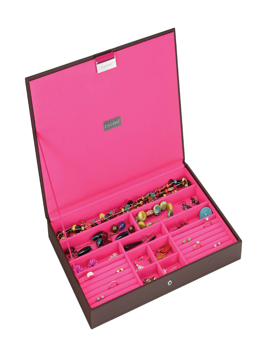 Stackers Deksel voor XL Juwelendoos Chocolate