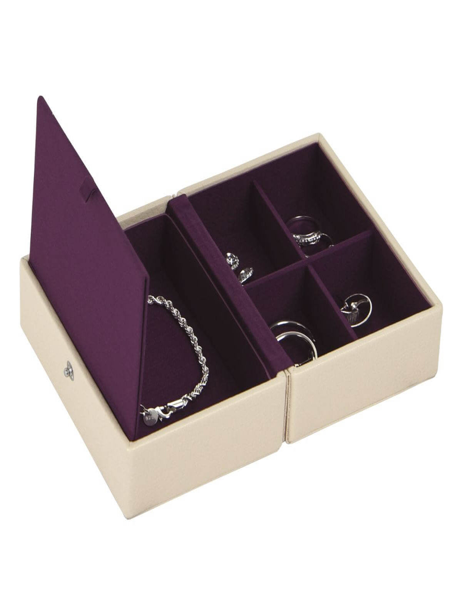 Stackers Mini Travel Box Beige & Paars