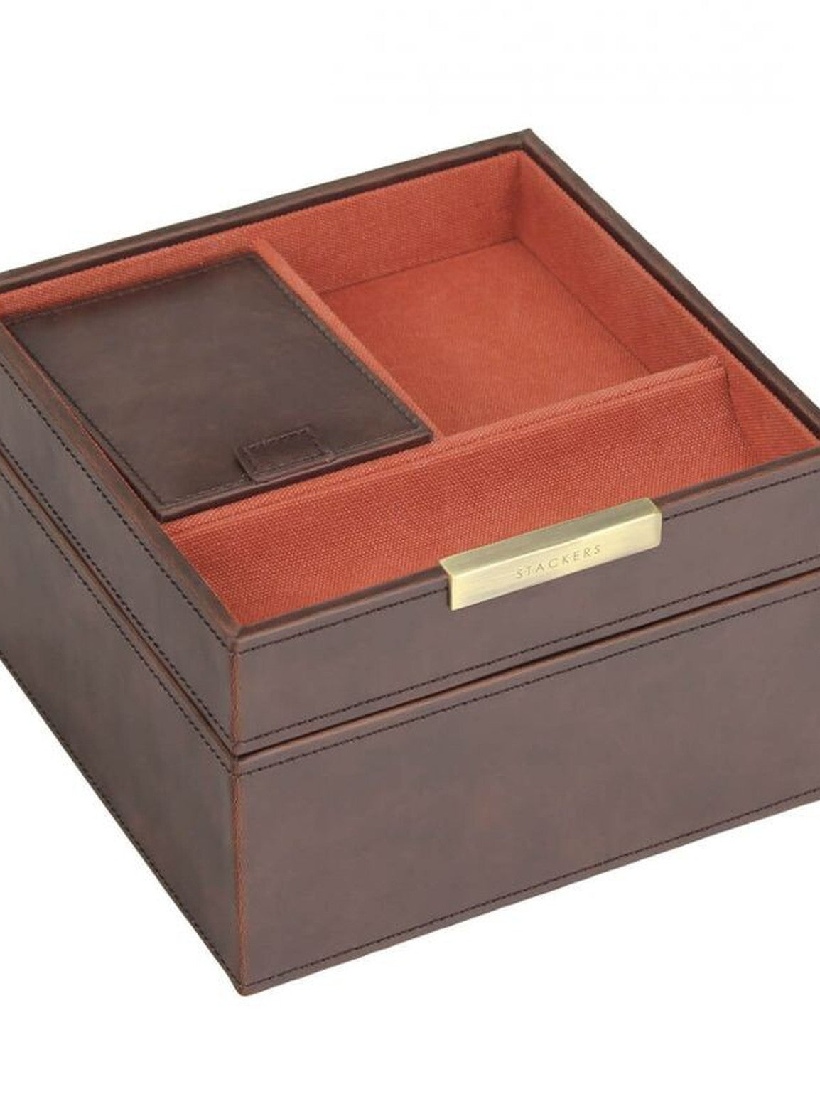 Stackers Horloge & Portefeuillebox + Horlogelaag Bruin & Oranje
