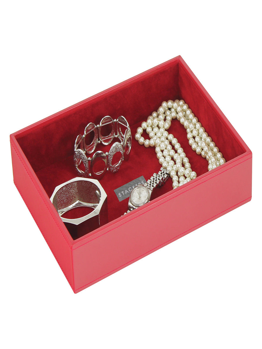 Stackers Horloge & Accessoirelaag voor Klassieke Juwelendoos Rood