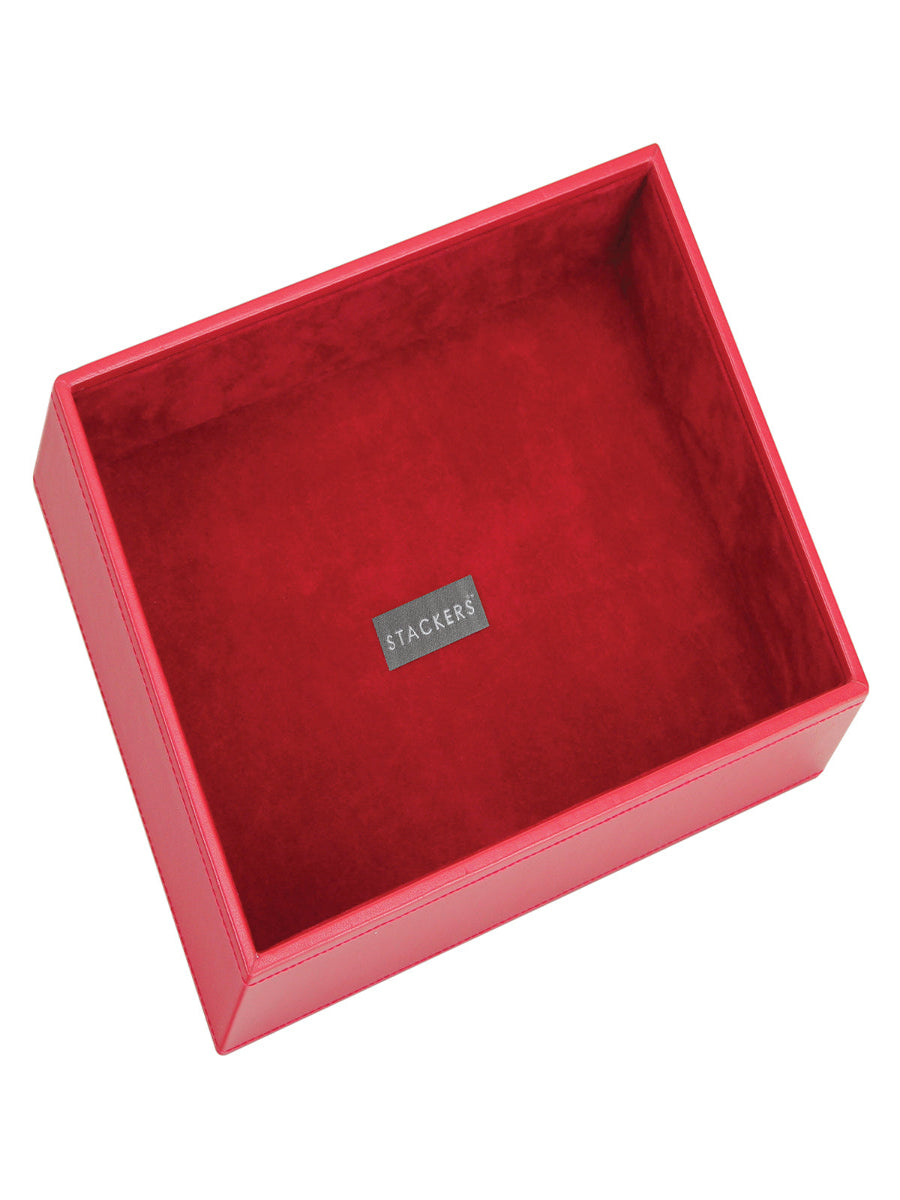 Stackers Horloge & Accessoirelaag voor Klassieke Juwelendoos Rood