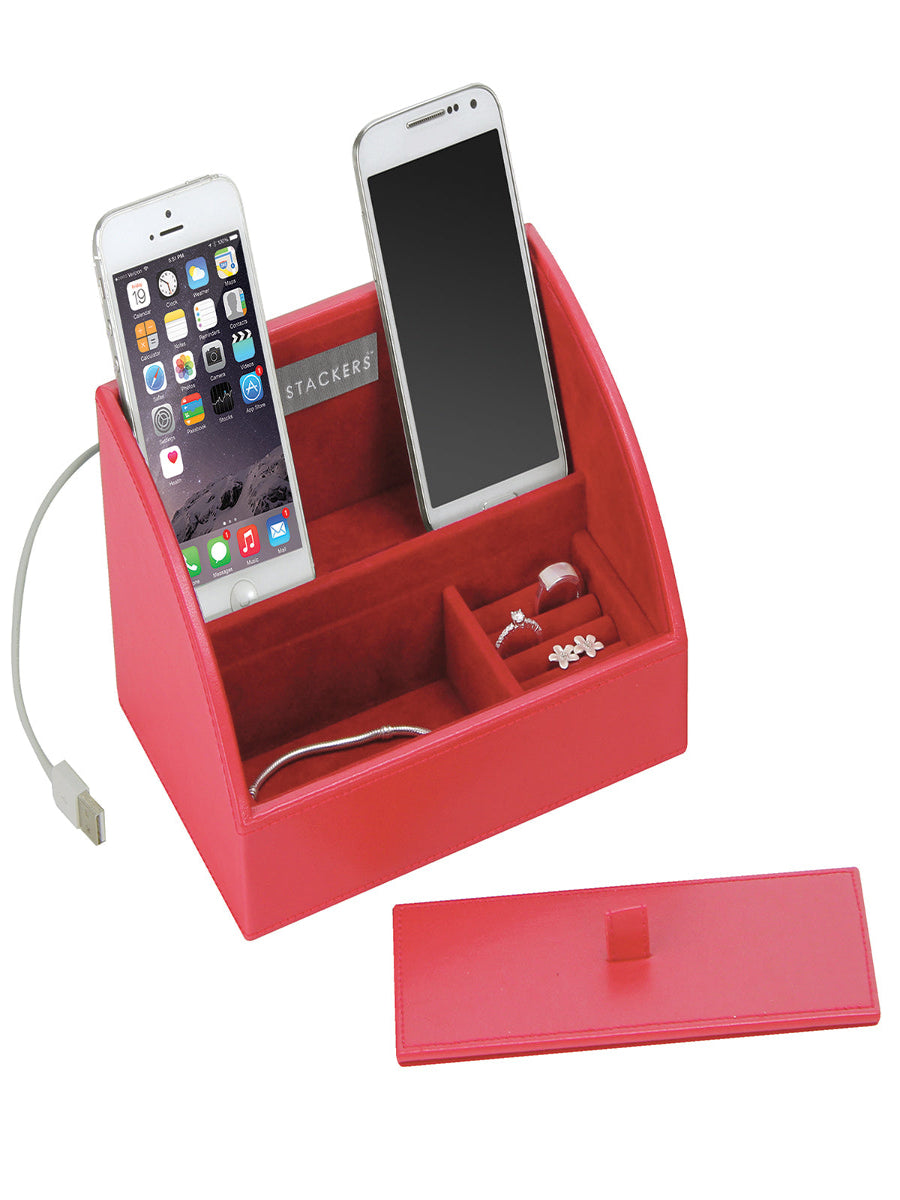 Stackers Oplaadbakje Rood Fluweel