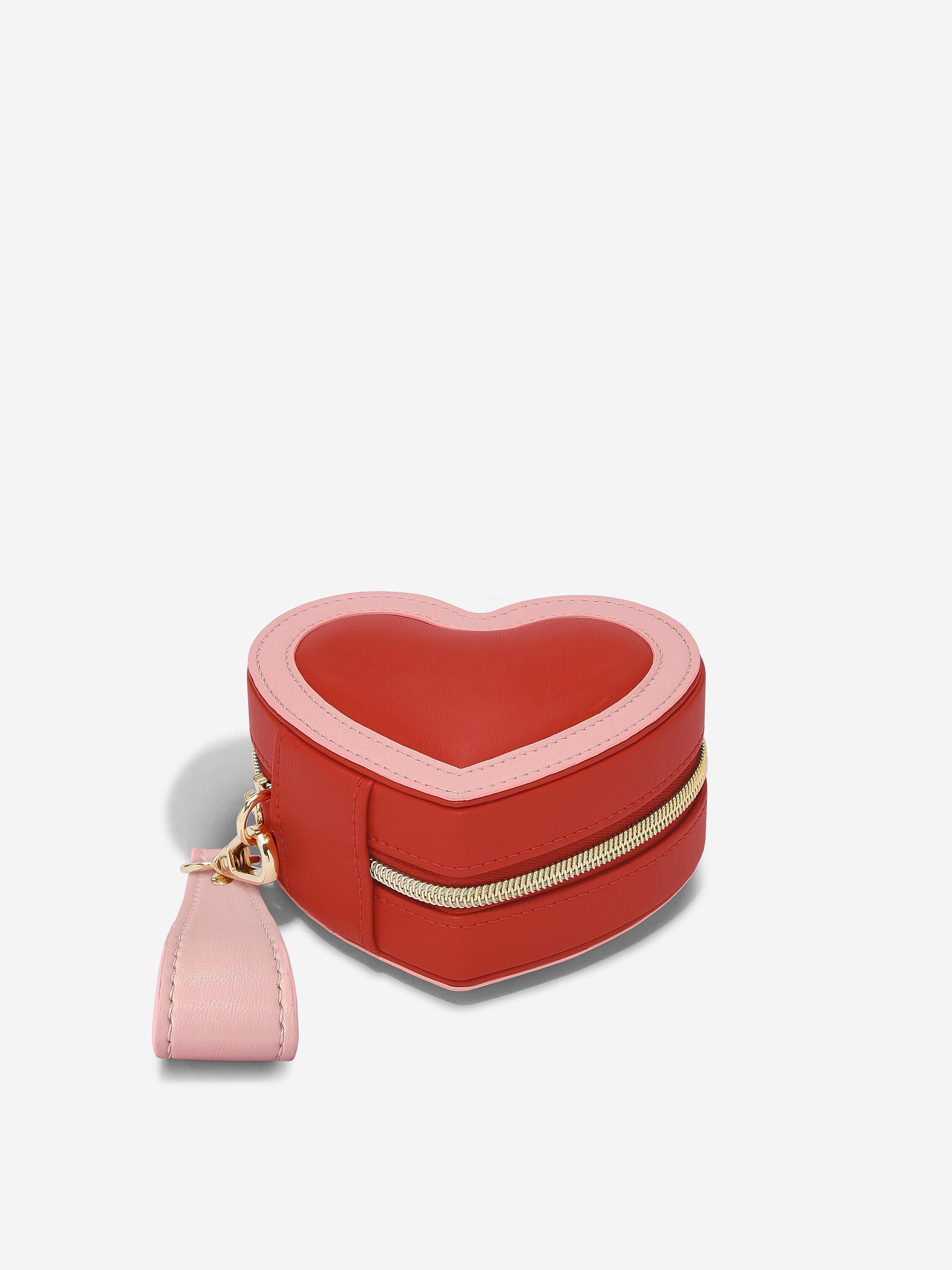 Stackers Heart Travel Jewellery Box Red